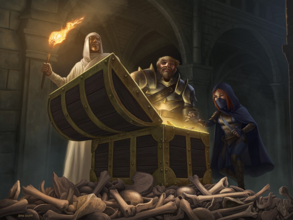 Treasure Chest MtG Art from Adventures in the Realms Set by