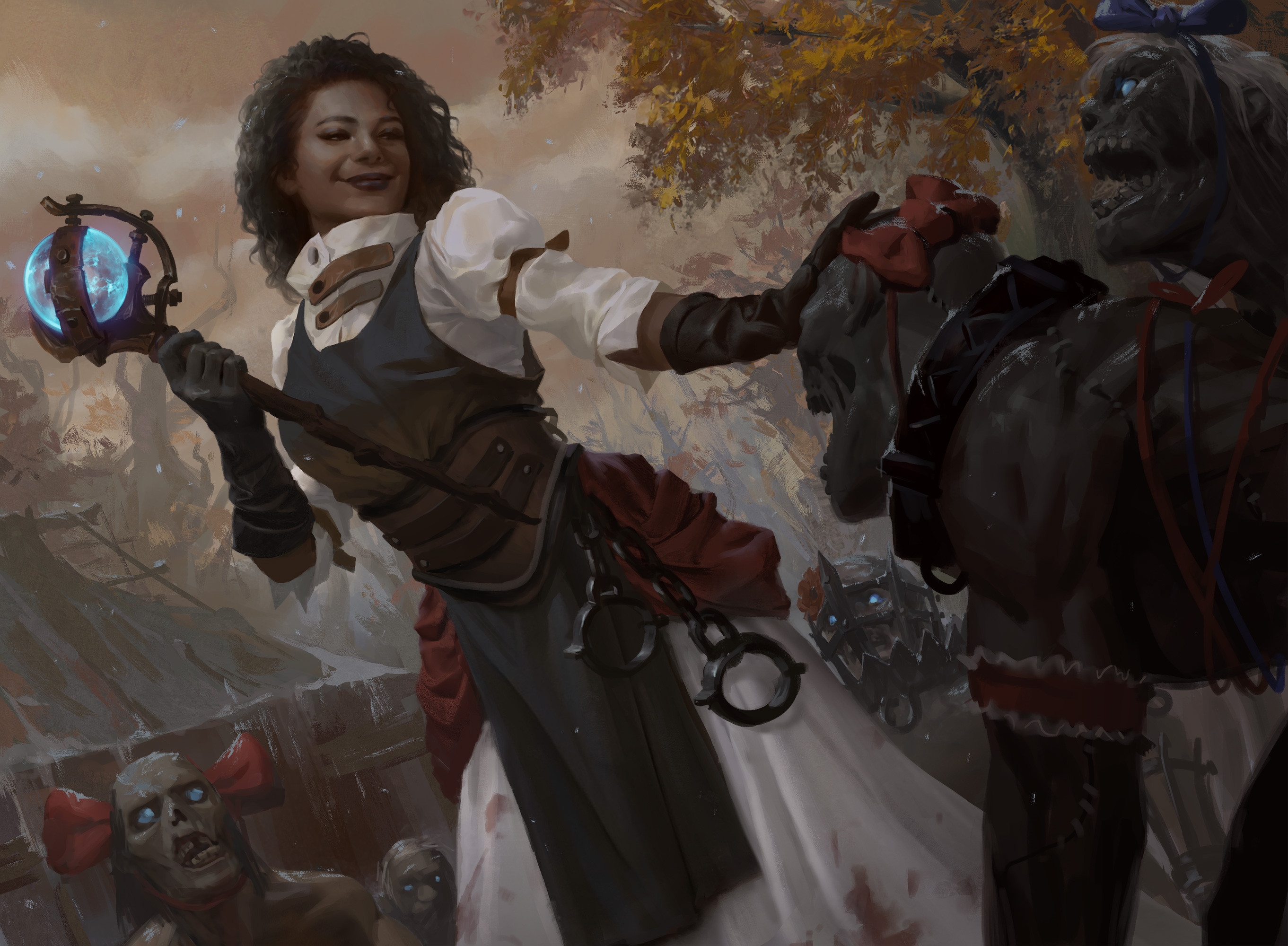 Skaab Wrangler MtG Art from Innistrad: Midnight Hunt Set by Billy Christian  - Art of Magic: the Gathering