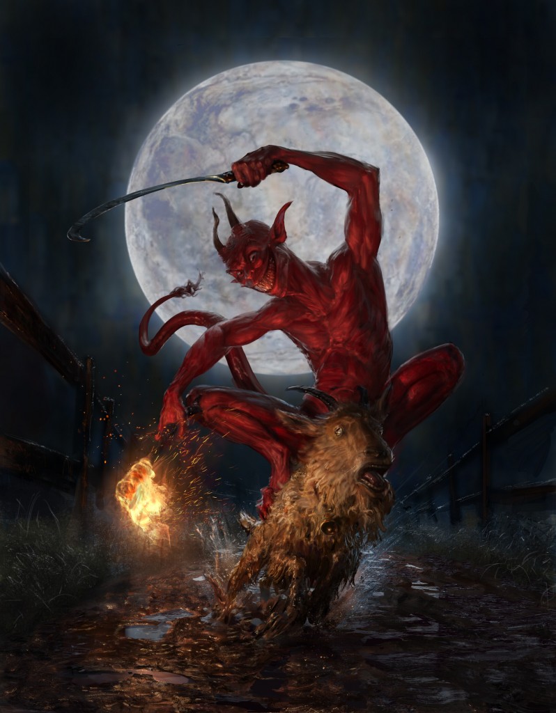 Devil Token MtG Art from Innistrad: Midnight Hunt Set by Campbell White -  Art of Magic: the Gathering