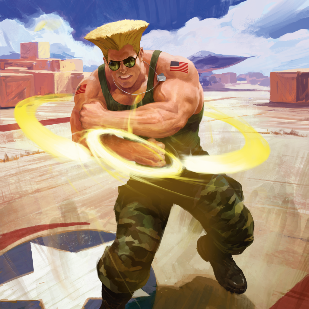 Street Fighter Desktop Art - Guile vs Blanka