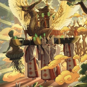 March of Burgeoning Life (Variant) - Kamigawa Neon Dynasty MtG Art