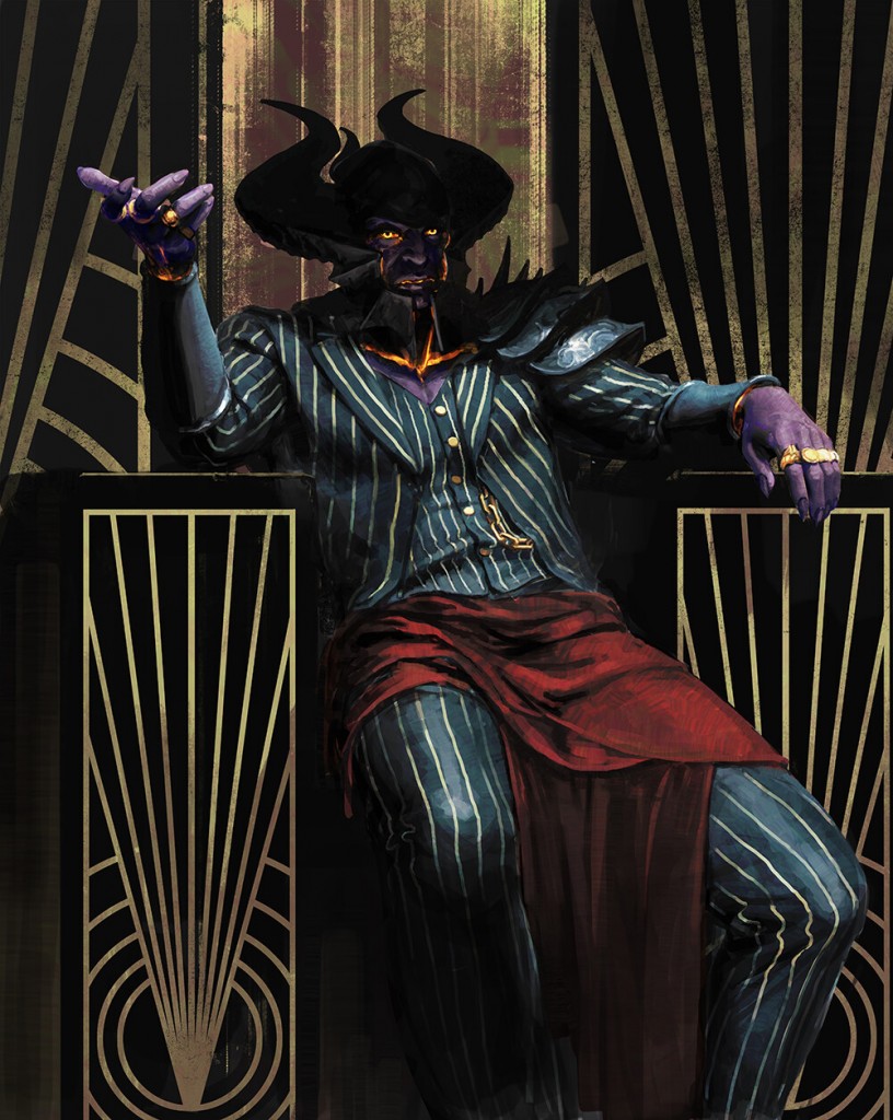 Ob Nixilis, the Adversary (Variant) MtG Art from Streets of New Capenna