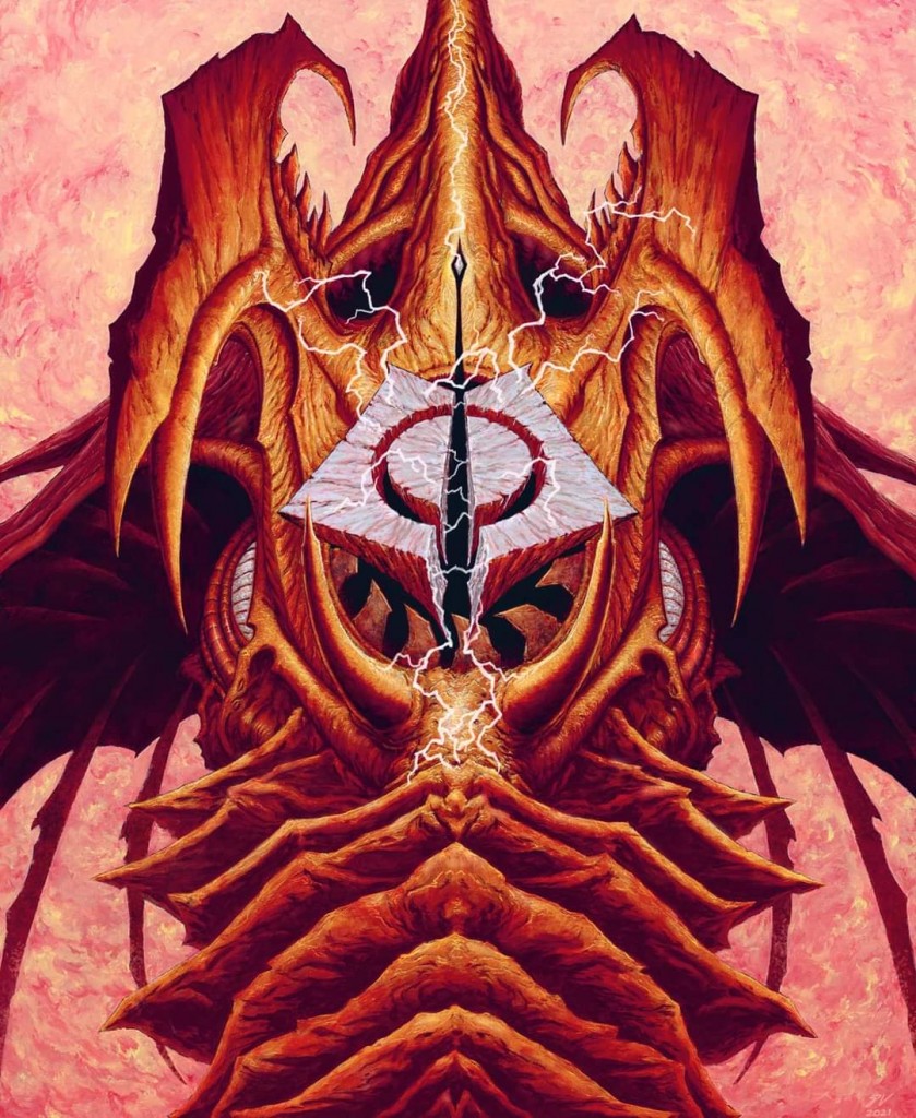 Phyrexian Altar MtG Art from Double Masters 2022 Set by Pete Venters