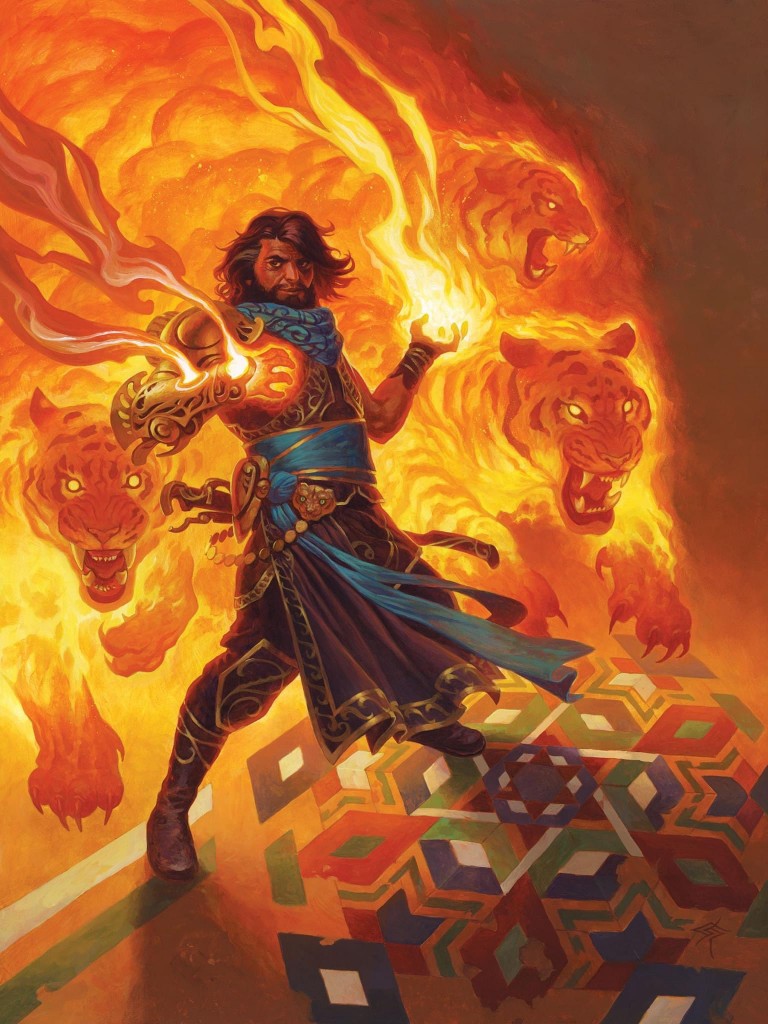 Seasoned Pyromancer MtG Art from Double Masters 2022 Set by Steve