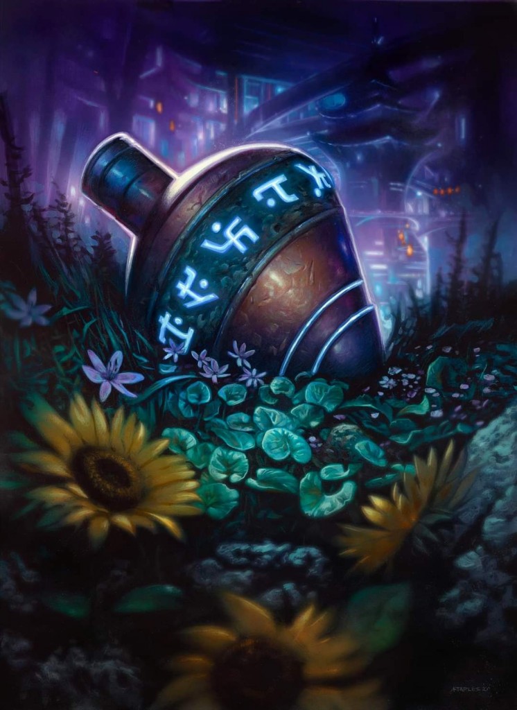 Sensei's Divining Top MtG Art from Double Masters 2022 Set by Greg