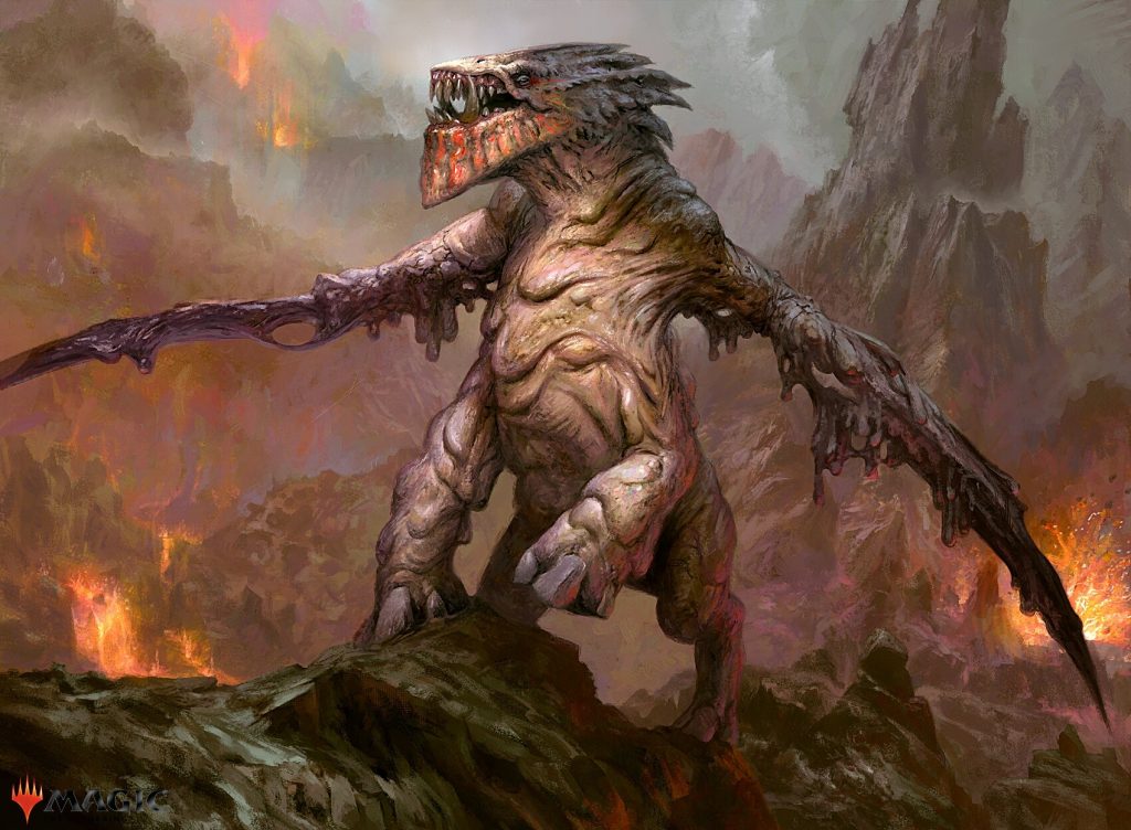 Flowstone Kavu MtG Art from Dominaria United Set by Simon Dominic - Art ...