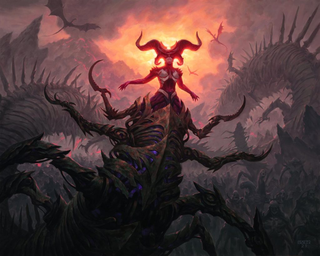 Sheoldred, the Apocalypse MtG Art from Dominaria United Set by Chris