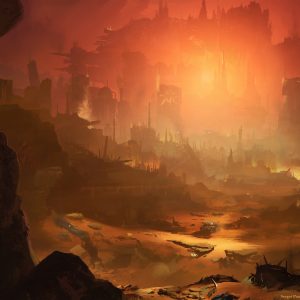 Ash Barrens - Warhammer 40000 MtG Art