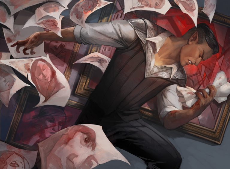 Blood Artist MtG Art from Jumpstart 2022 Set by Julie Dillon Art of Magic the Gathering