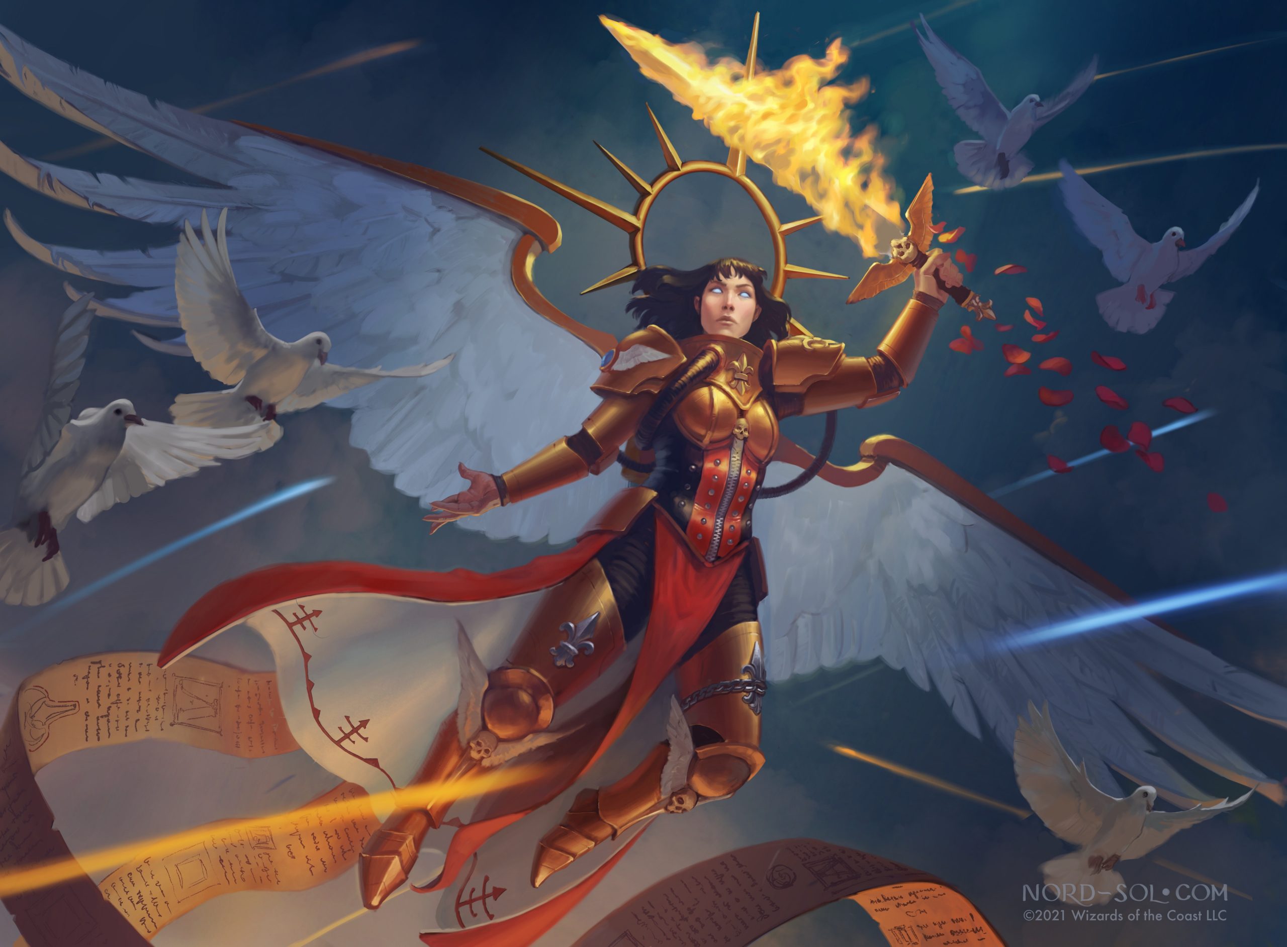 Celestine The Living Saint Mtg Art From Warhammer 40000 Set By Irina