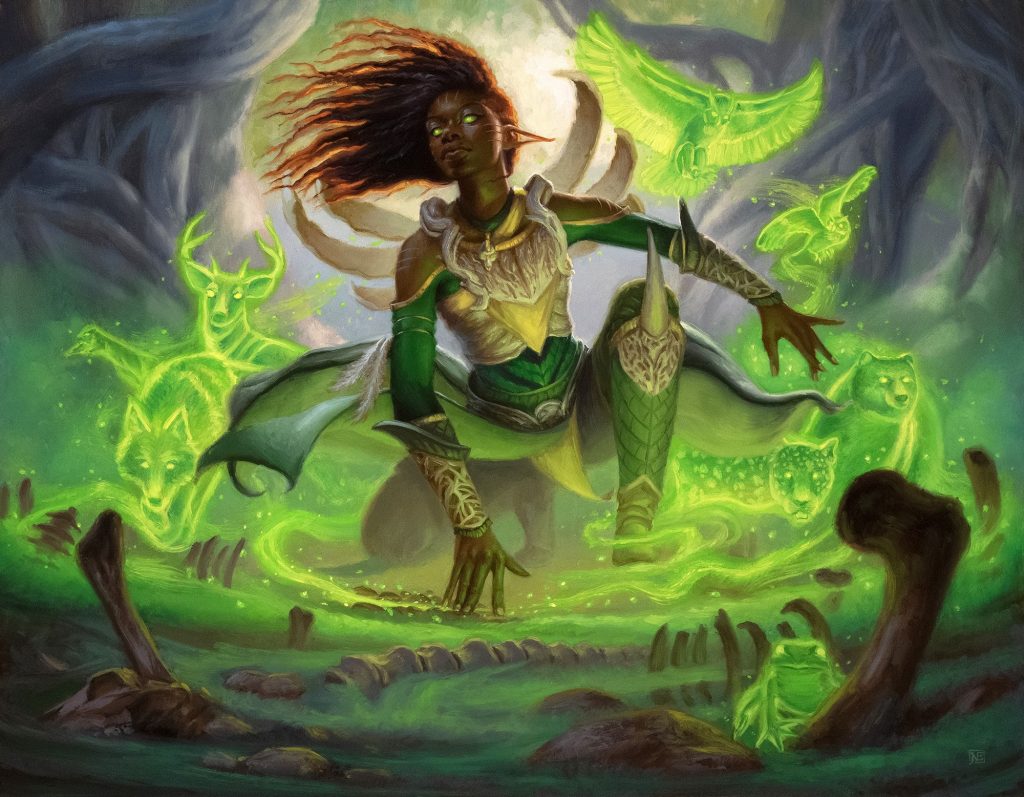 Fauna Shaman MtG Art from The Brothers' War Set by Nicholas Elias Art