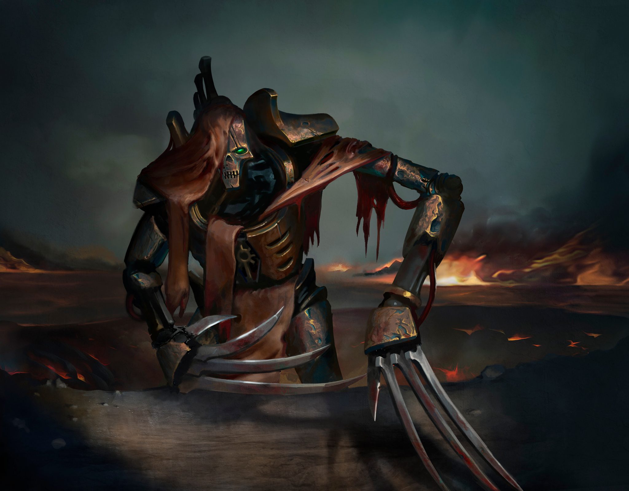 Flayed One MtG Art from Warhammer 40000 Set by David Sondered Art of Magic the Gathering