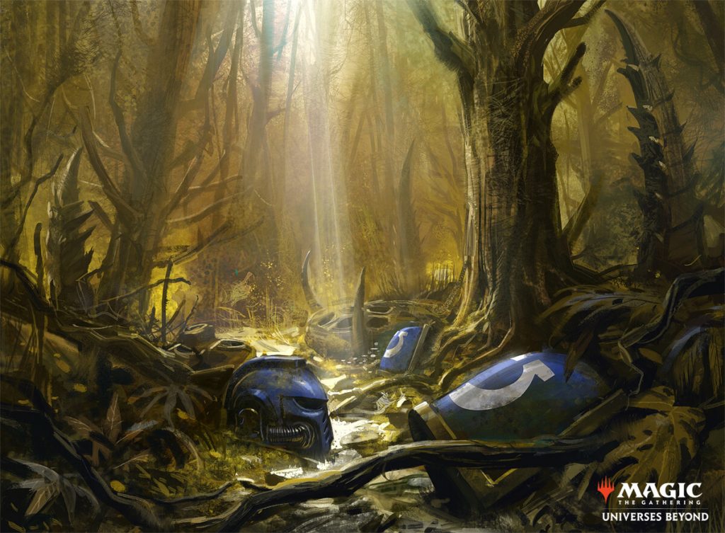 Game Trail MtG Art from Warhammer 40000 Set by Lixin Yin Art of Magic