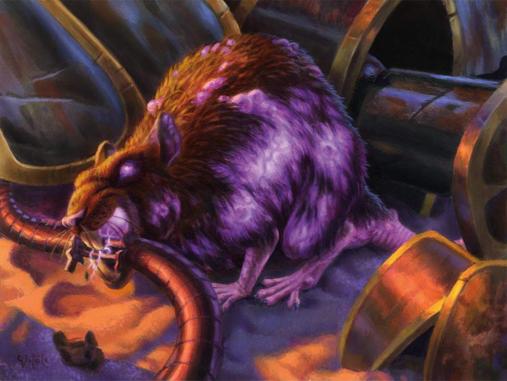 Gnawing Vermin MtG Art from The Brothers' War Set by Raoul Vitale Art