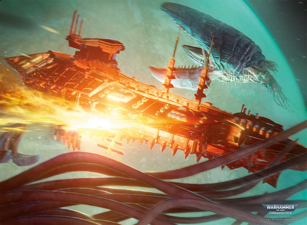 Hull Breach MtG Art from Warhammer 40000 Set by Sergio Cosmai Art of