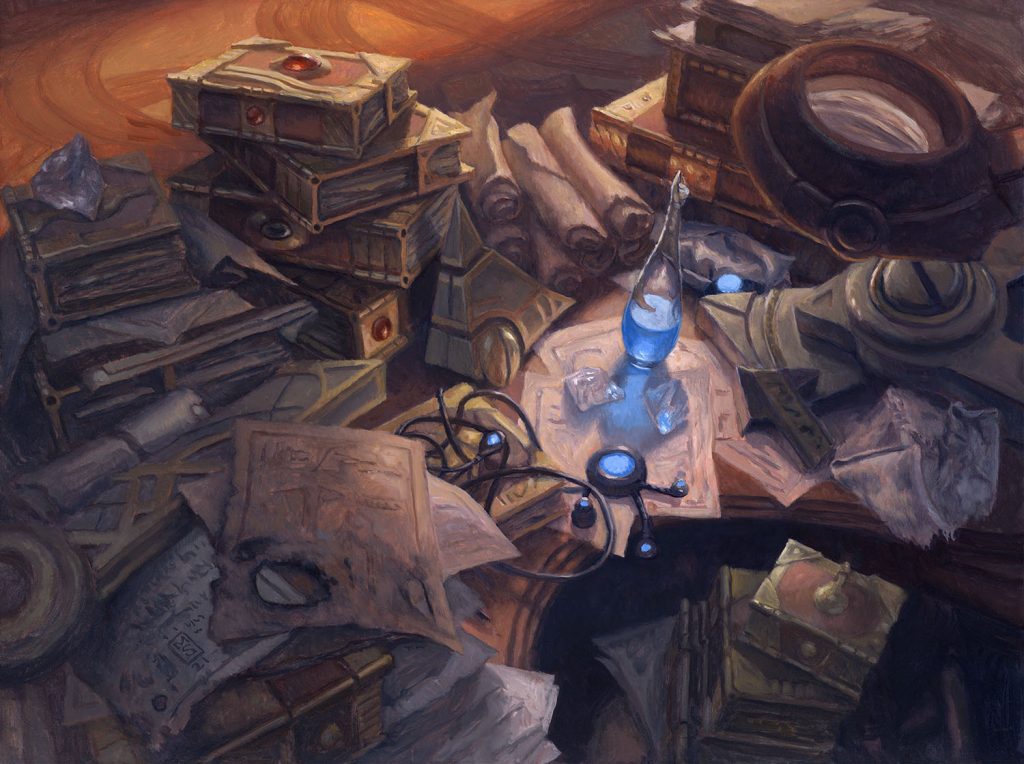 Mishra's Research Desk MtG Art from The Brothers' War Set by Matt