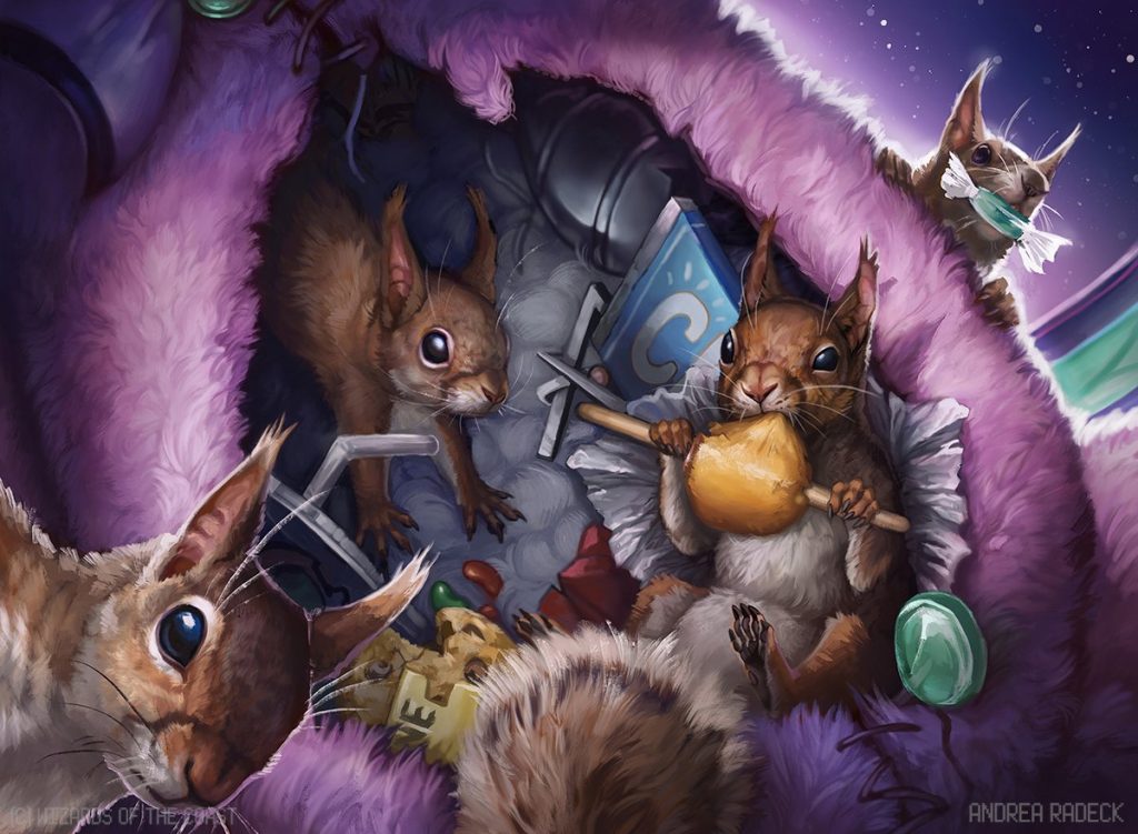 Squirrel Squatters MtG Art from Unfinity Set by Andrea Radeck - Art of ...