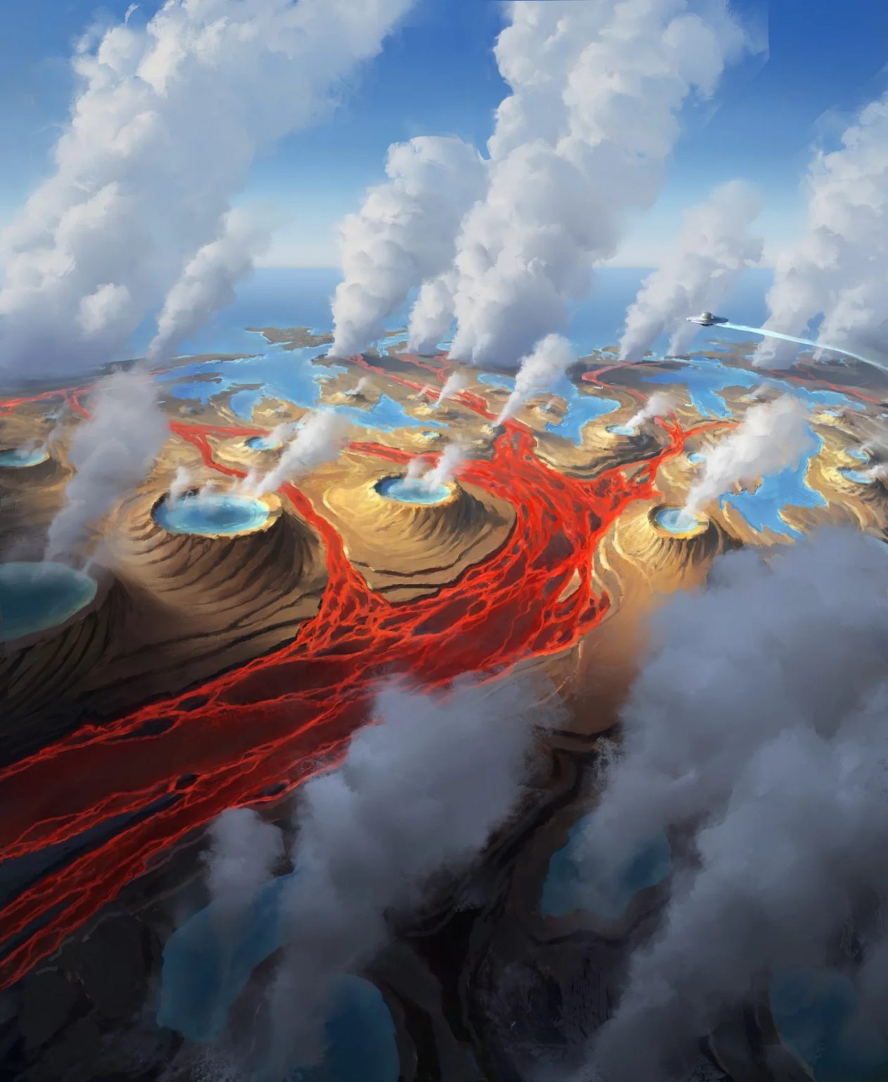 Steam Vents MtG Art from Unfinity Set by Piotr Dura Art of Magic the