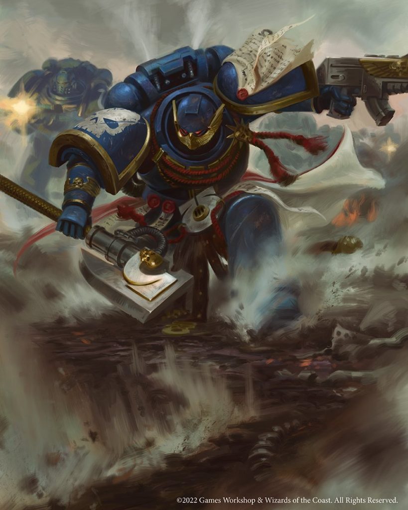 Ultramarines Honour Guard Token MtG Art From Warhammer 40000 Set By 