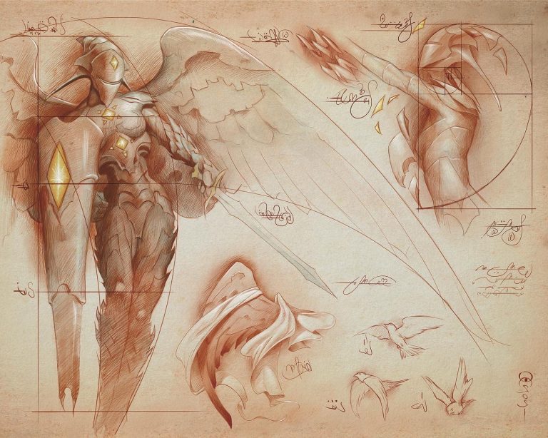 Platinum Angel (Variant) MtG Art from The Brothers' War Set by Ovidio ...