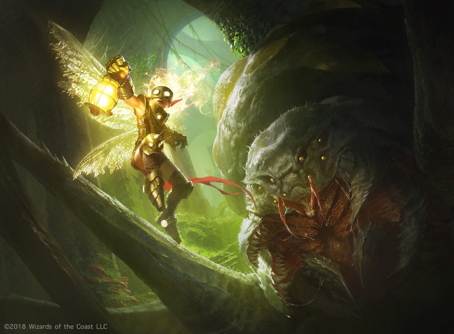 Prey Upon MtG Art from Guilds of Ravnica Set by G-host Lee - Art of
