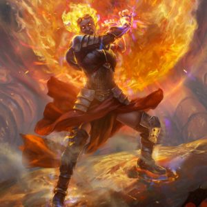 Chandra, Hope's Beacon (Variant) - March of the Machine MtG Art