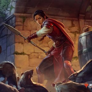 Harried Spearguard - Wilds of Eldraine MtG Art