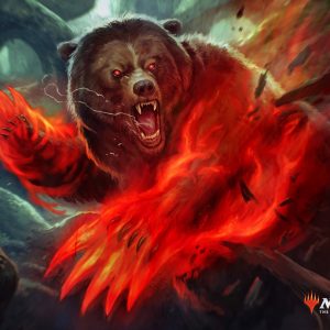 Monstrous Rage - Wilds of Eldraine MtG Art