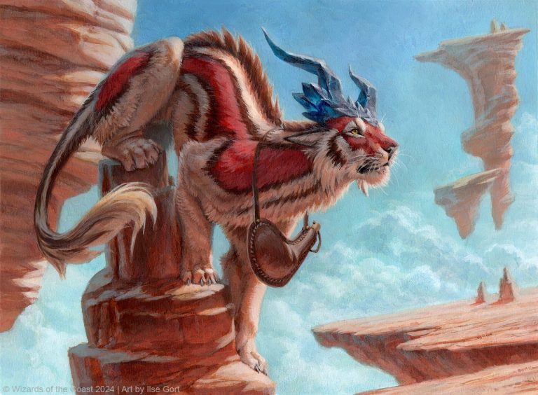 Felidar Savior MtG Art From Foundations Set By Ilse Gort Art Of Magic Felidar Savior Foundations MtG Art 768x564